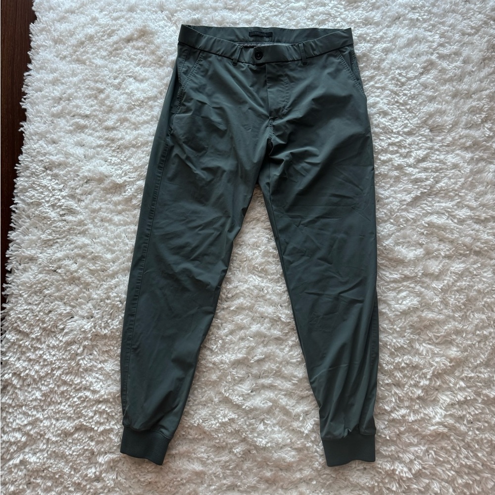 Greyson Men’s Montauk Golf Joggers - Gray/Green - Size 35